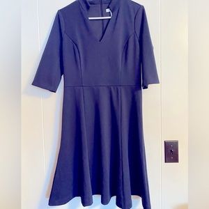 Womens fitted top flare skirt w/ 3/4 length sleeves, 39” from neck to bottom hem